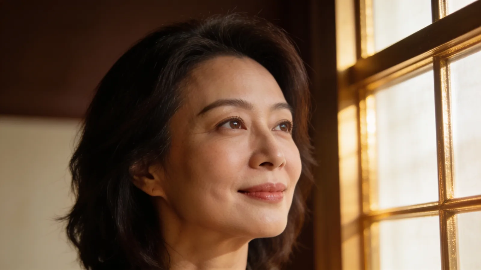 An East Asian woman in her late 40s with open — illustrative image