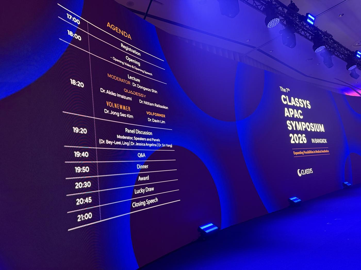 CLASSYS APAC Symposium 2026 Bangkok — Evening Agenda